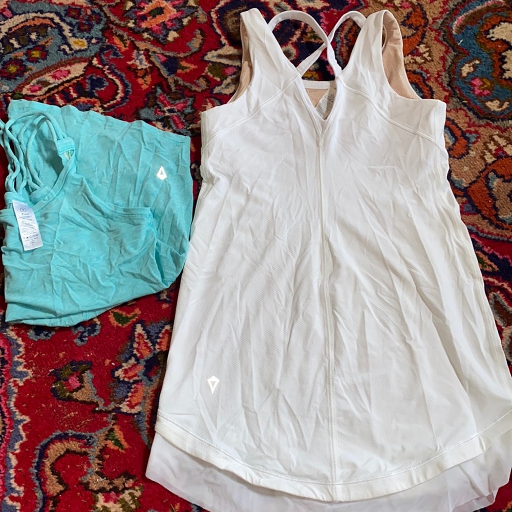 LIKE NEW IVIVVA LULULEMON Tennis Dress Tank Top Bundle Sz 8